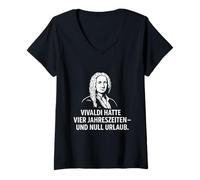 Mujer Vivaldi: Cuatro estaciones, 0 vacaciones - Compositor sin descanso Camiseta Cuello V