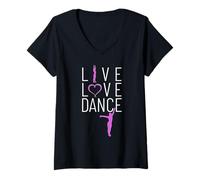 Mujer Vive ama Baila Tienes Que Bailar la Vida. Baile de la pasión Camiseta Cuello V