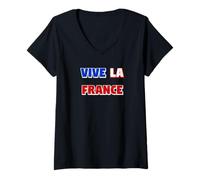 Mujer Vive la Francia Camiseta Cuello V