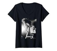 Mujer Vocalista Deep Purple Ian Gillan Solo Band Gillan 1982 Camiseta Cuello V