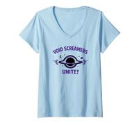 Mujer Void Screamers Unite Funny Space Camiseta Cuello V