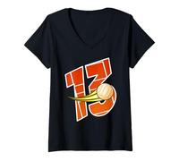 Mujer Voleibol 13 Cumpleaños - Tengo 13 Años - Cumpleaños Infantil Camiseta Cuello V