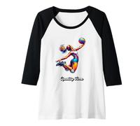 Mujer Voleibol Club té Voleibol Salta a la Red Camiseta Manga Raglan