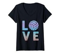 Mujer Voleibol De Playa, Amor por El Voleibol. Camiseta Cuello V