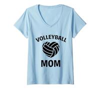 Mujer Voleibol Mamá Divertido Voleibol Camiseta Cuello V