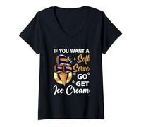 Mujer Voleibol Si Quieres un Servicio Suave, ve a Buscar Ice Cream Beach Camiseta Cuello V