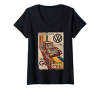 Mujer Volkswagen Golf GTI MK1 Retro Art 1976 Camiseta Cuello V