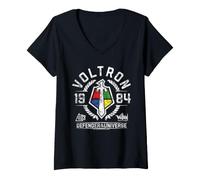 Mujer Voltron Defender College Camiseta Cuello V