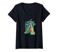 Mujer Voltron Distressed Defender Camiseta Cuello V