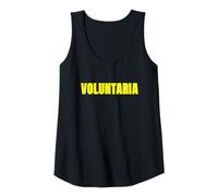 Mujer VOLUNTARIA con Texto en Amarillo - Diseño de voluntariado Camiseta sin Mangas
