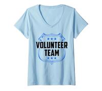 Mujer Voluntariado Equipo Trabajo Voluntarios Voluntariado No remunerado Camiseta Cuello V