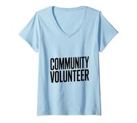 Mujer Voluntario Comunitario Orgulloso Partidario Ayudando a Otros Camiseta Cuello V