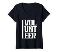 Mujer Voluntario Sin Pagar Voluntariado Trabajo Voluntarios Camiseta Cuello V