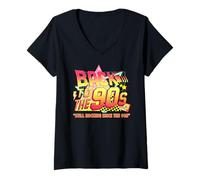 Mujer Volver a los 90's Retro Vintage Nineties Halloween Costume 1990s Camiseta Cuello V