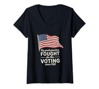 Mujer Votación Desde 1920 Mujeres Historia Luchadoras por la Igualdad Camiseta Cuello V