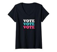 Mujer Votación Electoral - Sistema político - Voto Votar Votar Camiseta Cuello V
