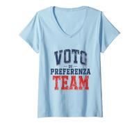 Mujer Voto Di Preferenza Team Ironica Prima Repubblica Camiseta Cuello V
