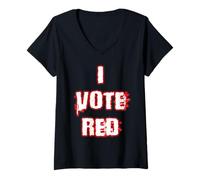 Mujer Voto Partido Republicano Rojo Camiseta Cuello V