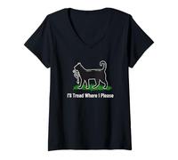 Mujer Voy a pisar donde quiera - Rebelión de gatos y serpientes Camiseta Cuello V