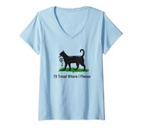 Mujer Voy a pisar donde quiera - Rebelión de gatos y serpientes Camiseta Cuello V