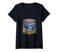 Mujer Voyageurs National Park Minnesota - Recuerdo gráfico Camiseta Cuello V