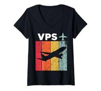 Mujer VPS Fort Walton Beach Aeropuerto Camiseta Cuello V