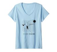 Mujer Vuela como un pájaro (gráfico) Camiseta Cuello V