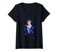 Mujer Walk On por la Cantante Dionne Warwick de Michael Grecco Camiseta Cuello V