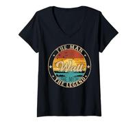 Mujer WALL The Man The Myth The Legend First Name Camiseta Cuello V