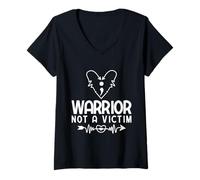 Mujer Warrior Not A Victim Camiseta Cuello V