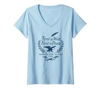 Mujer Washington Adams 1789 - Campaña de Padres Fundadores Arte Camiseta Cuello V