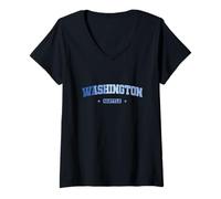 Mujer Washington Seattle Estado de América EEUU Camiseta Cuello V