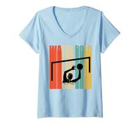 Mujer Waterpolo Player Retro Vintage Water Polo Players Coach Regalo Camiseta Cuello V