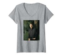 Mujer Waylon Jennings País Los Highwaymen Michael Grecco Camiseta Cuello V