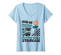 Mujer WB Focus On The Step In Front Of You camisa de inspiración Camiseta Cuello V