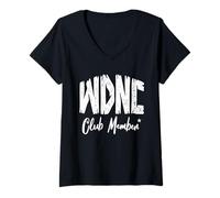 Mujer WDNC Club Member We Do Not Care Vintage Rebel Tee Camiseta Cuello V