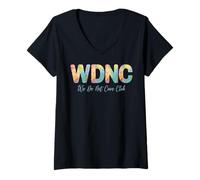 Mujer WDNC Club We Do Not Care Club Matching Menopáusica Camiseta Cuello V