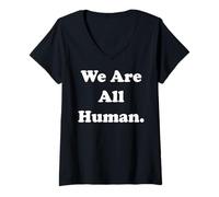 Mujer We Are All Human Message Of Unity Camiseta Cuello V