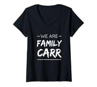 Mujer We Are Family Carr Surname Last Name Carr Camiseta Cuello V