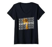 Mujer We Are Playing For Peace - For Soccer Lover Camiseta Cuello V