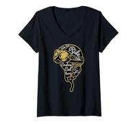 Mujer We Love Ride Bike Custom Culture Casco de Motocicleta Vintage Camiseta Cuello V