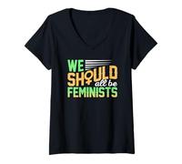 Mujer We Should All Be Feminists Camiseta Feminista Agenda Camisa Camiseta Cuello V