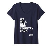 Mujer We Will Get Our Country Back - Restore Britain UK Camiseta Cuello V
