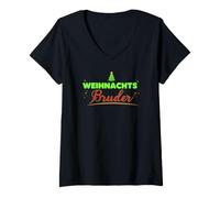 Mujer WEIHNACHTS-Bruder Familien-Weihnachten Matching Set Camiseta Cuello V
