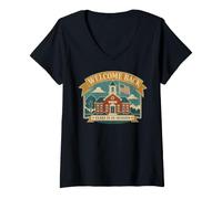 Mujer Welcome Back Class Is In Session Schoolhouse Camiseta Cuello V