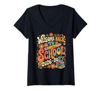 Mujer Welcome Back to School 2026 Camiseta Cuello V