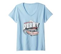 Mujer Welcome To Derry Station Wagon Camiseta Cuello V
