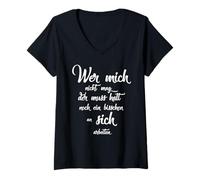 Mujer Wer Mich Nicht mag Der Muss Halt Noch an Sich arbeiten Camiseta Cuello V