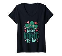Mujer We're Mint To Be Cute Love Pun Pareja Día de San Valentín Camiseta Cuello V