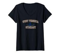 Mujer West Virginia Gymnast Mountain State Athletics WV Gimnasia Camiseta Cuello V
